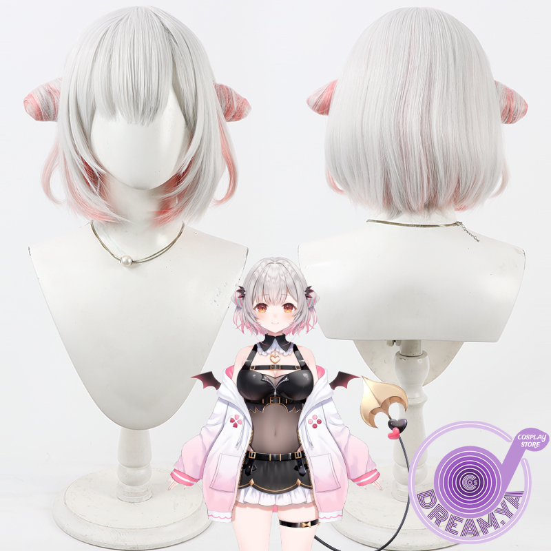 Anime Cosplay Wig Heat Resistant - Suou Patra Cosplay perruque Vtuber gris