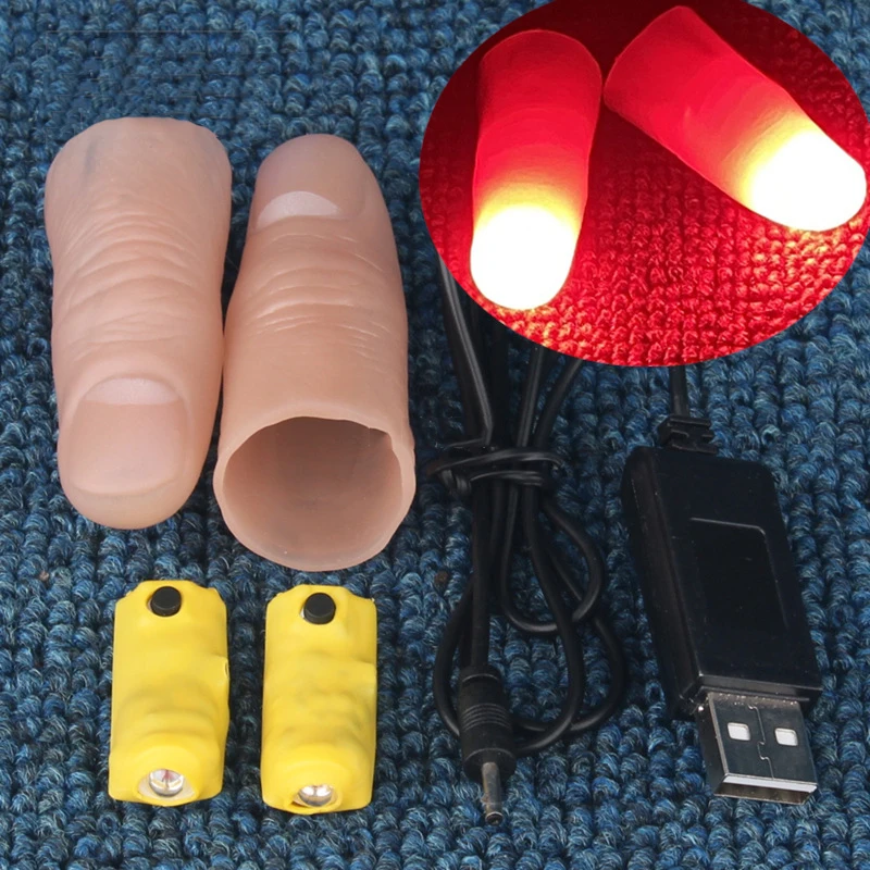 Thumb Tip Magic Trick Set - Ensemble de paires de lumières professionnelles