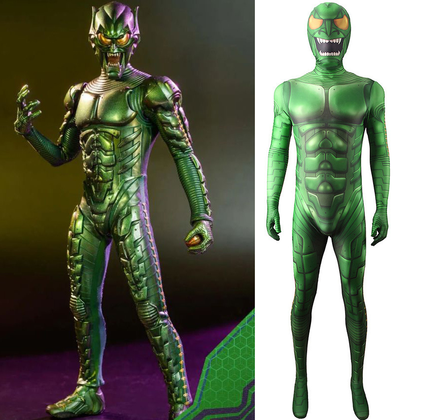 Spiderman Jumpsuit Kids - Combinaison de cosplay Anime Green Goblin,