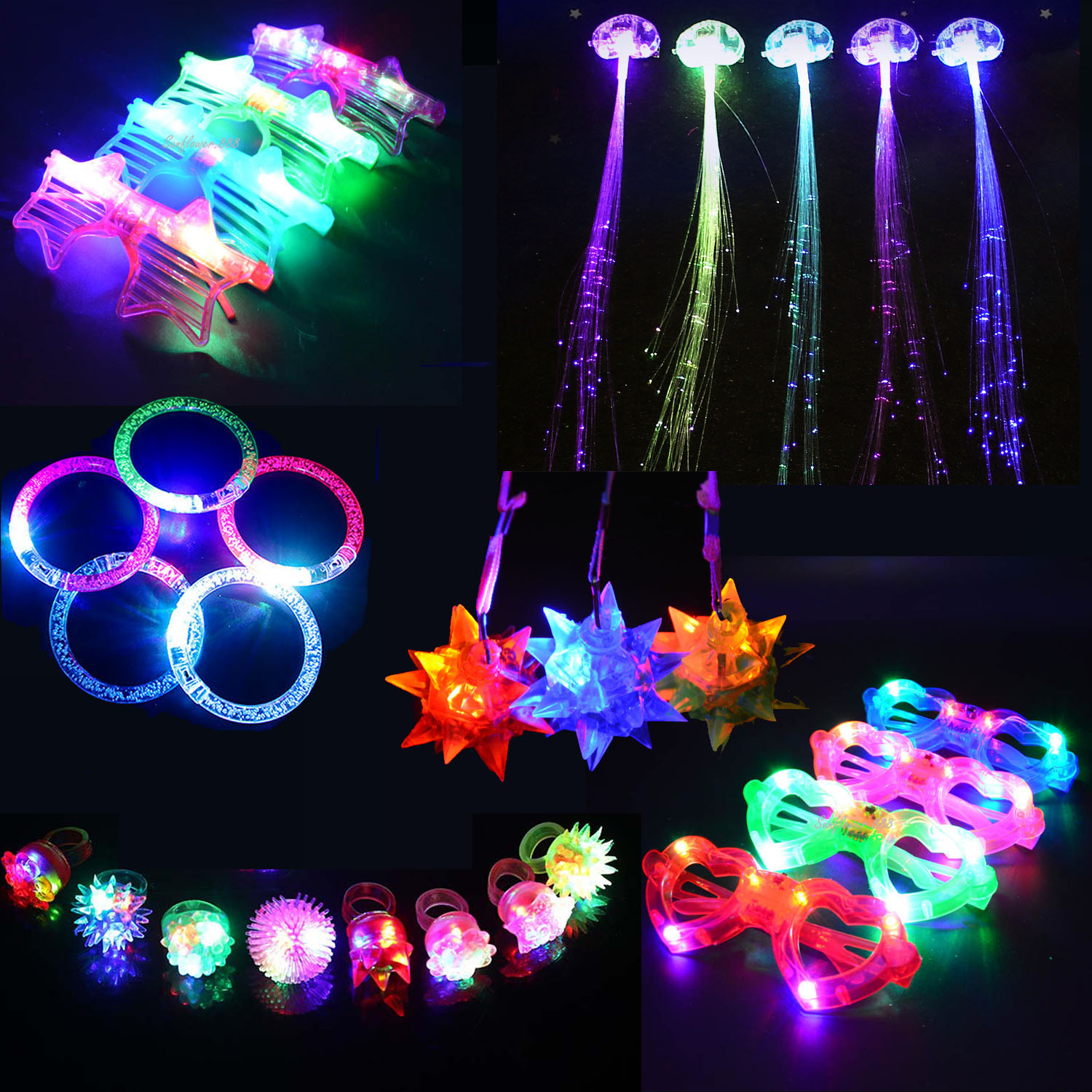 Glow In The Dark Party Glasses - Ensemble de jouets lumineux pour fête,