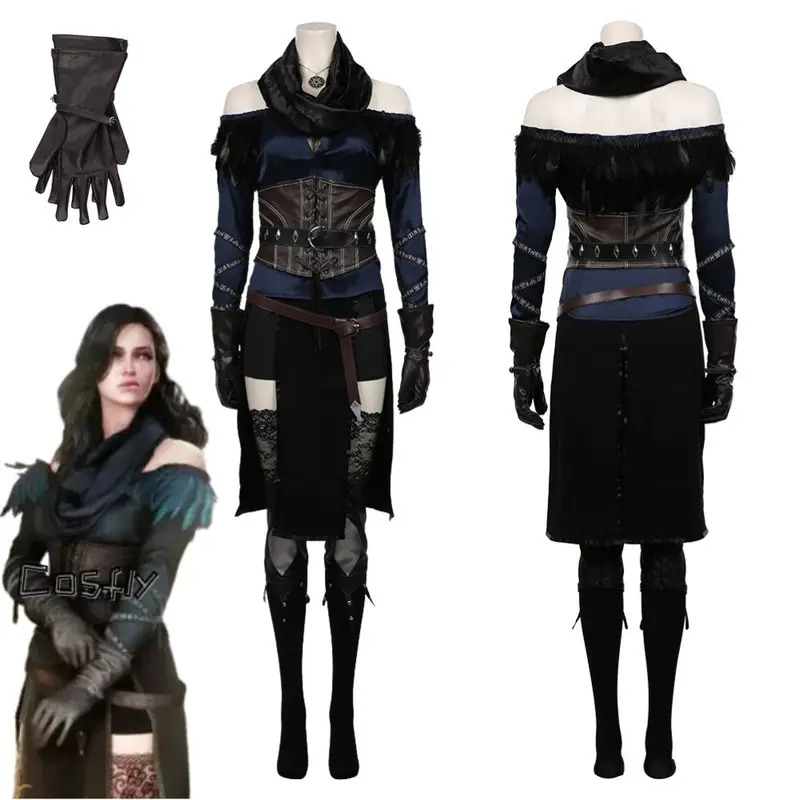 Medieval Renaissance Dress Women - Yennefer Cosplay Fantasia déguisement pour femmes