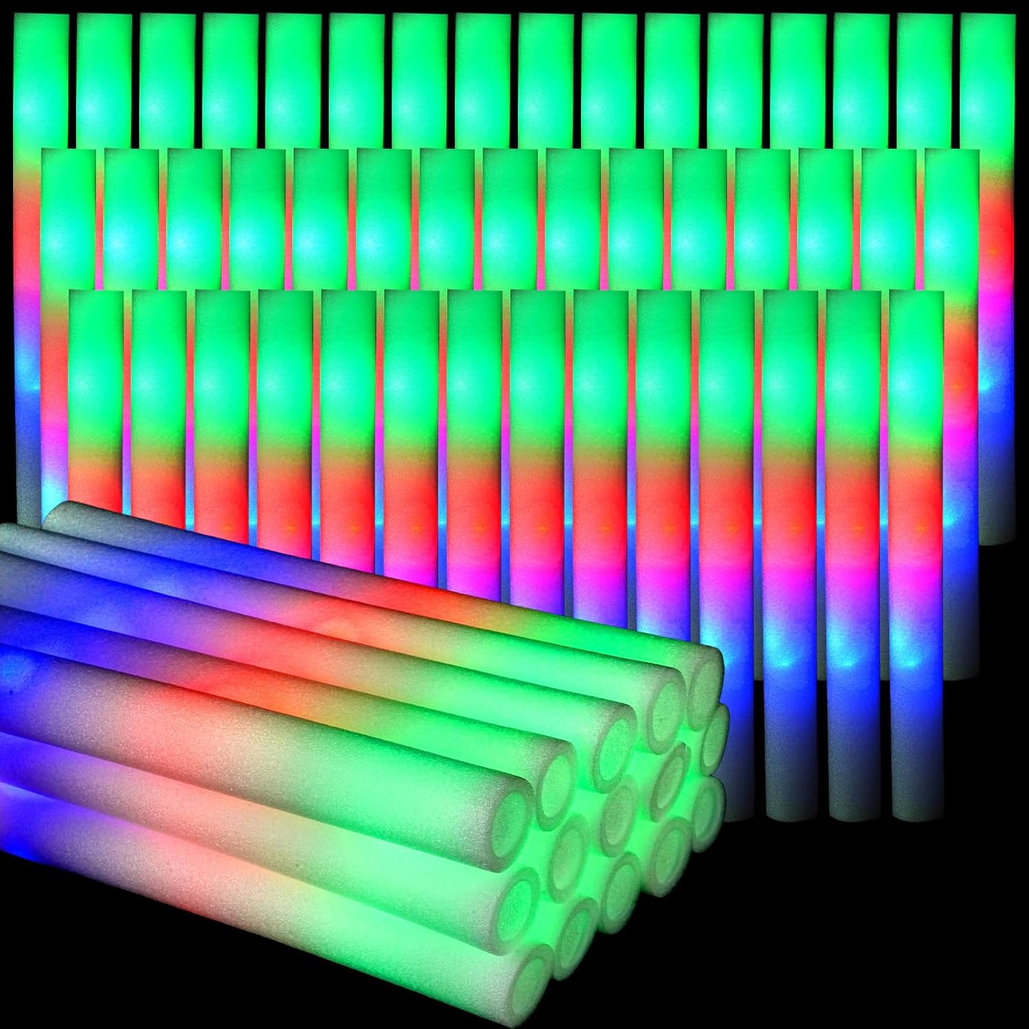 Flashing Led Foam Sticks Party - 102 pièces LED bâtons de mousse