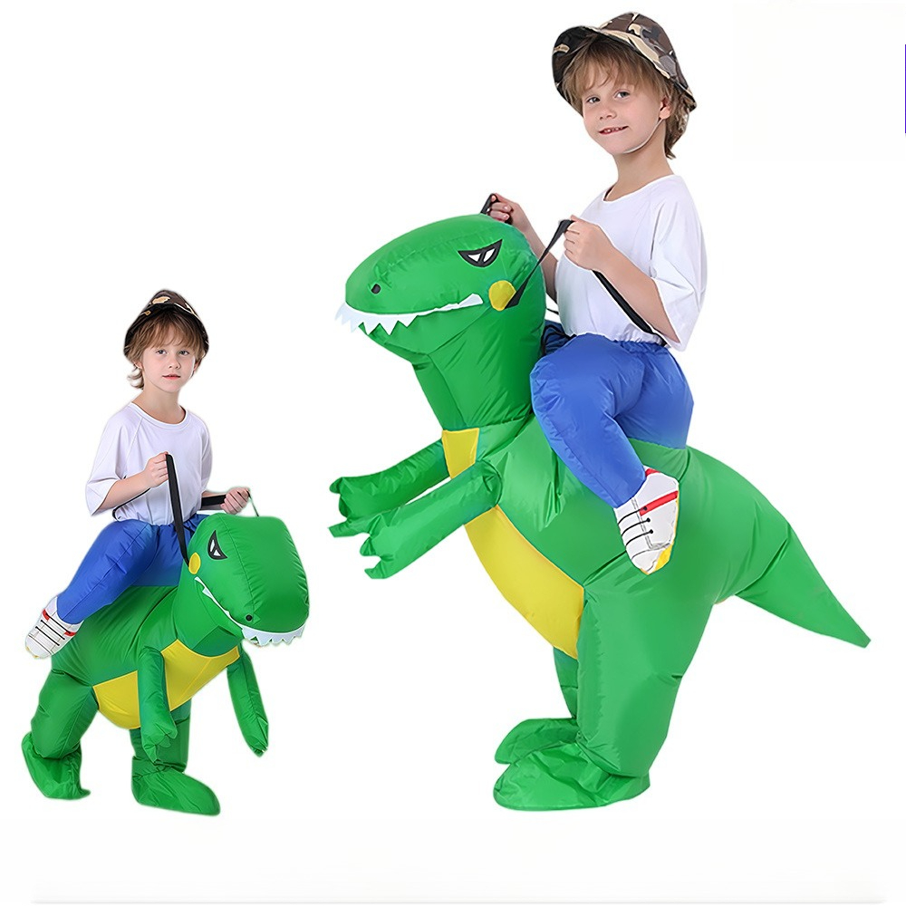 Costumes - ZOETOPKID Costume de dinosaure gonflable vert,