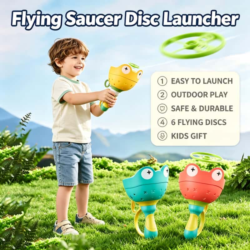 Novelty Gifts - Lanceur de disques volants pour enfants,