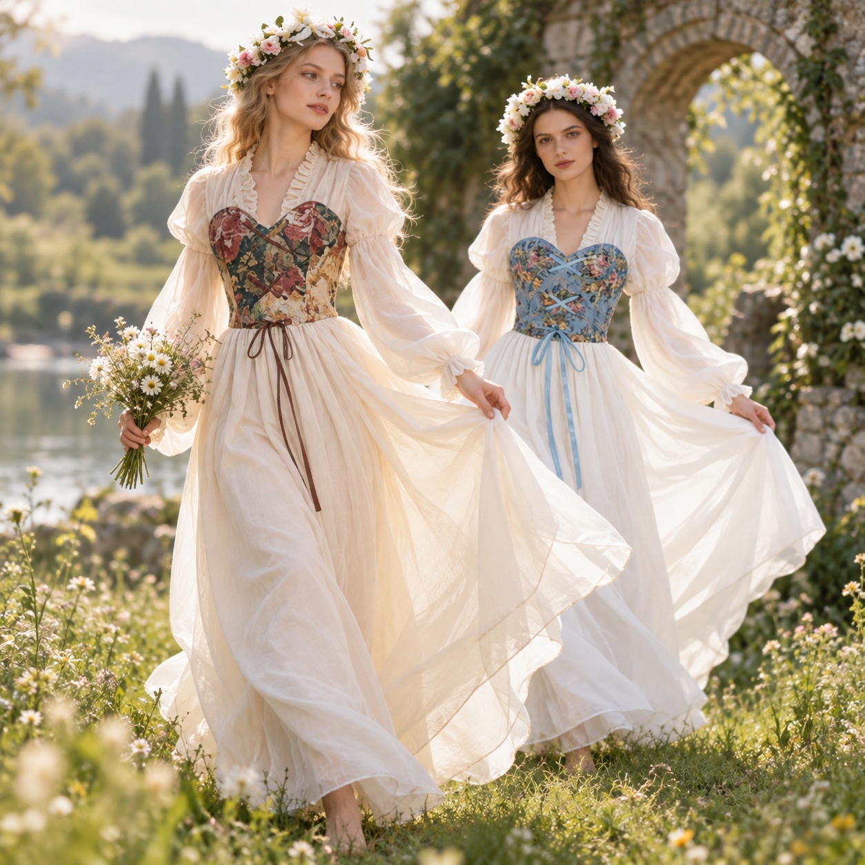 Medieval Renaissance Dress Women - Robe corset de style Renaissance avec