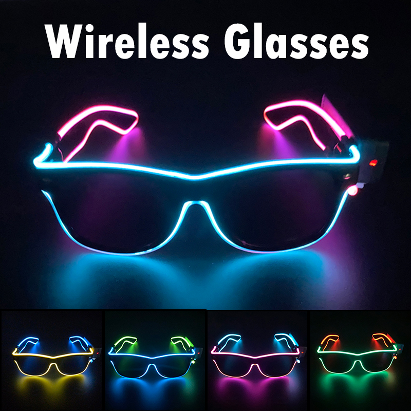 Glow In The Dark Party Glasses - Lunettes de soleil LED fraîches sans