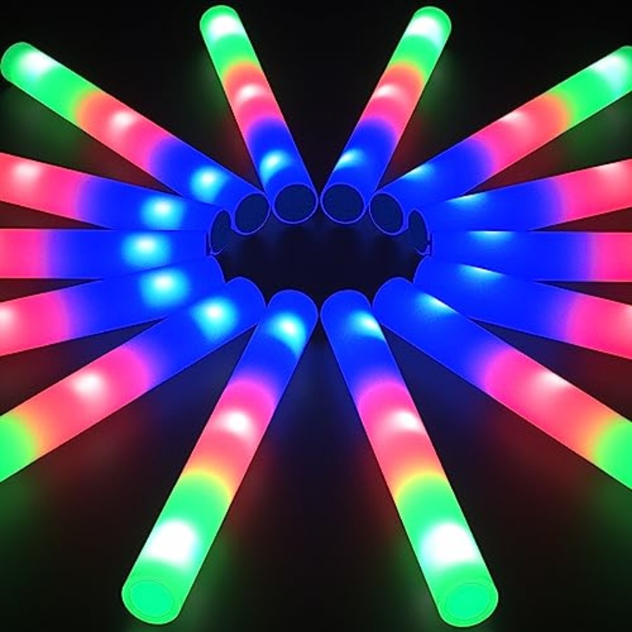 Lot de bâtons lumineux en mous - Flashing Led Foam Sticks Party avis et prix
