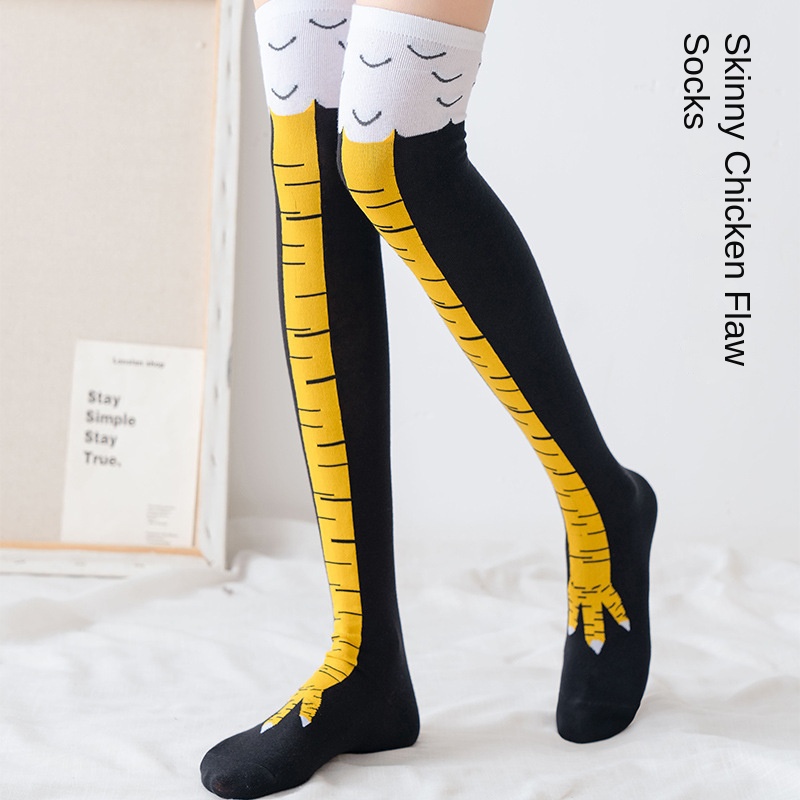 Chaussettes hautes à griffes d - Funny Chicken Leg Socks avis et prix