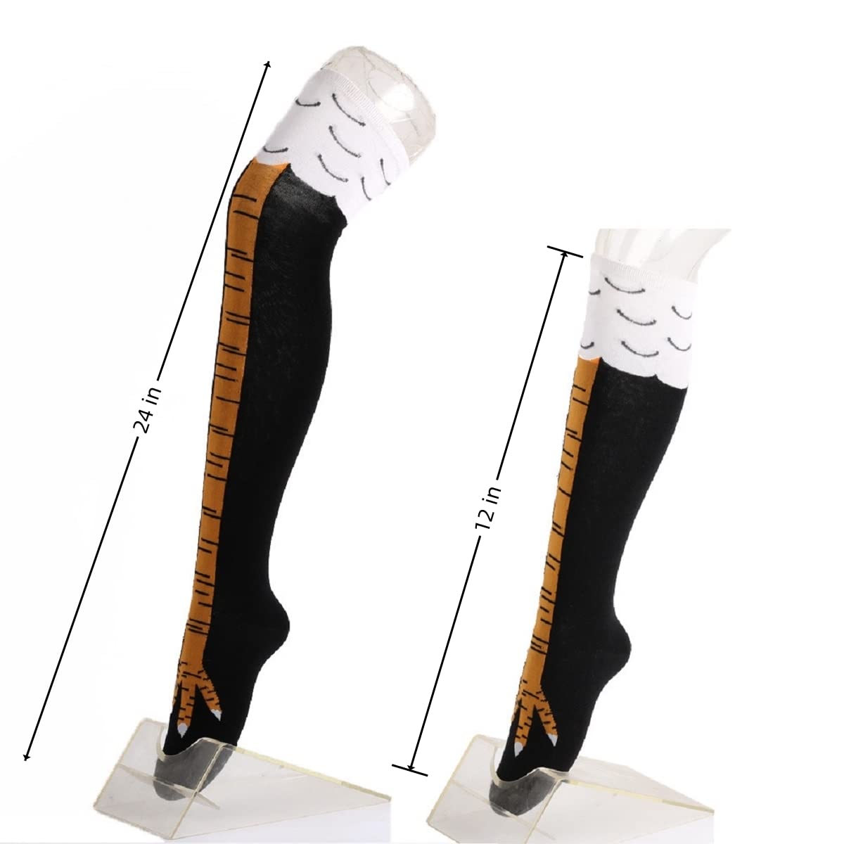 Chaussettes longues à imprimé  - Funny Chicken Leg Socks avis et prix
