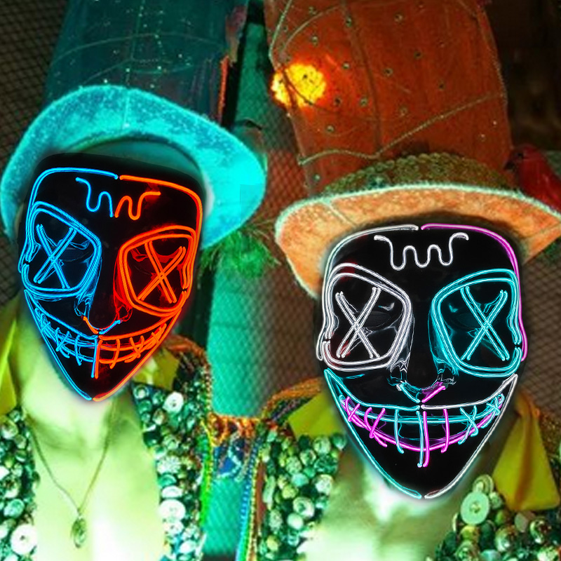 Masque lumineux LED sans fil,  - Led Purge Mask Halloween avis et prix