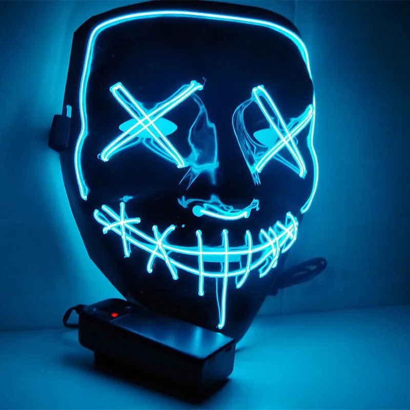 Masque effrayant sans fil, mas - Led Purge Mask Halloween avis et prix