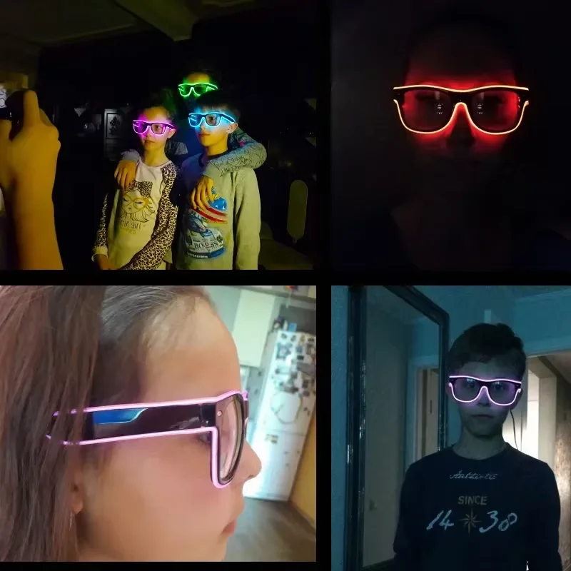 Lunettes de soleil LED néon lu - Glow In The Dark Party Glasses avis et prix