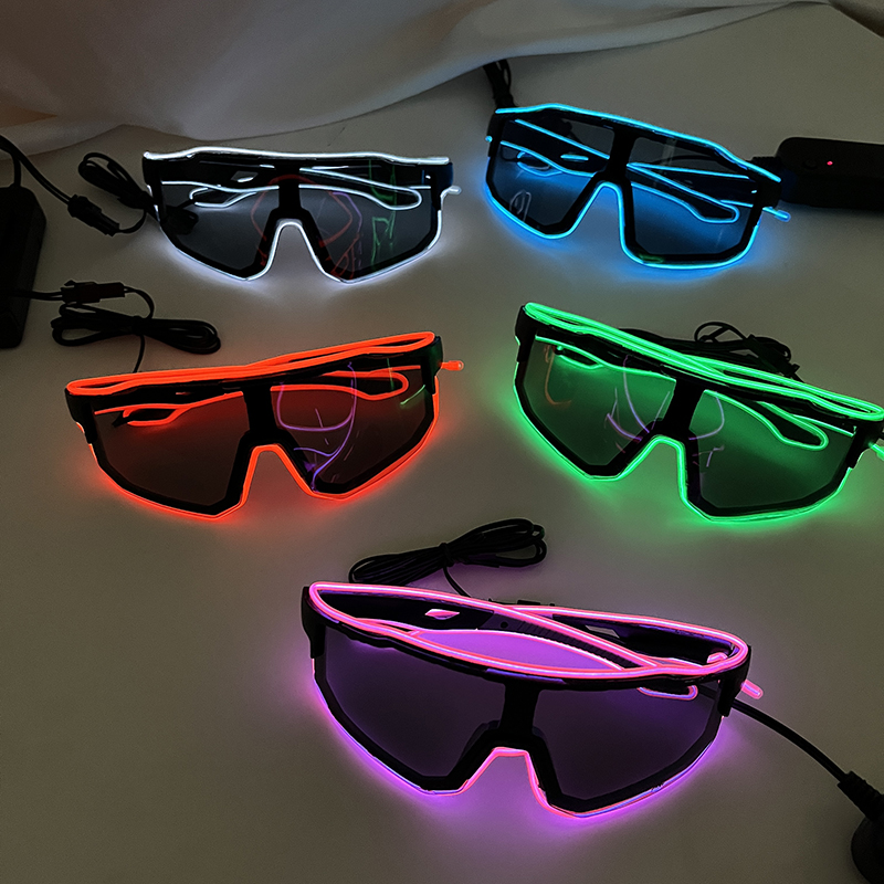 Lunettes LED coupe-vent lumine - Glow In The Dark Party Glasses avis et prix
