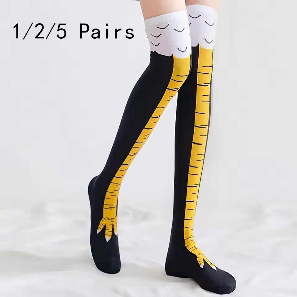 1/2/5/10 paires femmes genou c - Funny Chicken Leg Socks avis et prix