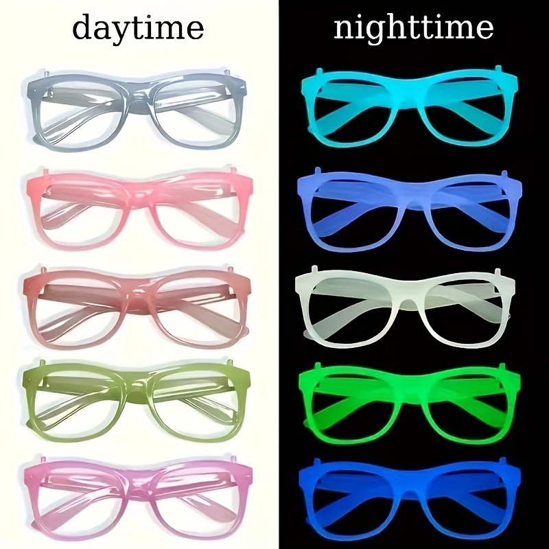 5/12 paires de lunettes de fêt - Glow In The Dark Party Glasses avis et prix