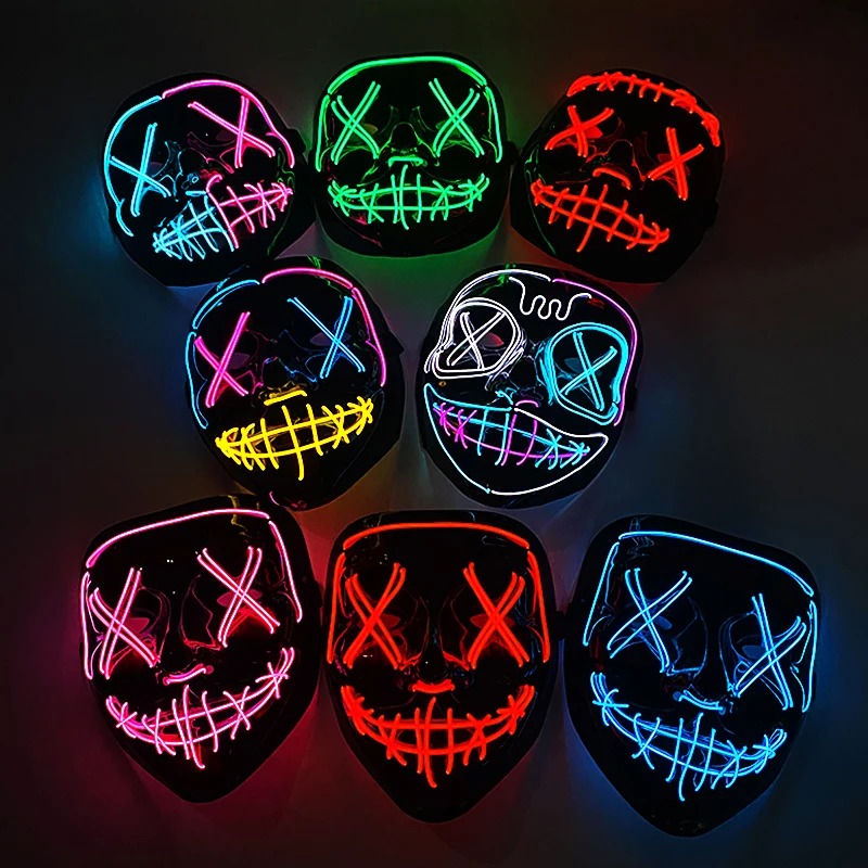Masque LED néon sans fil multi - Led Purge Mask Halloween avis et prix