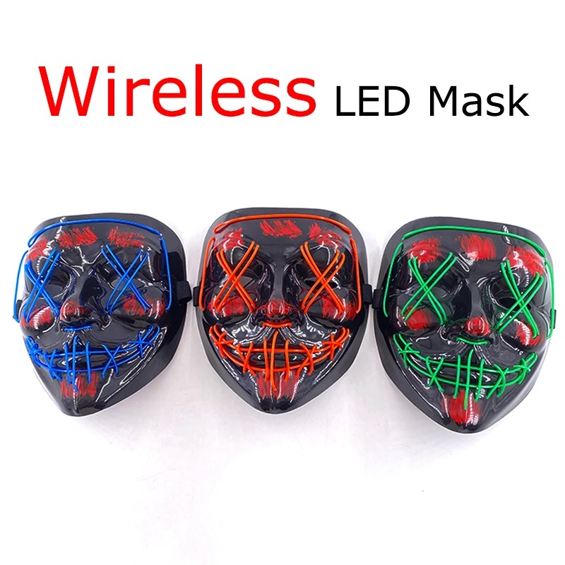 Masque LED néon sans fil multi - Led Purge Mask Halloween avis et prix