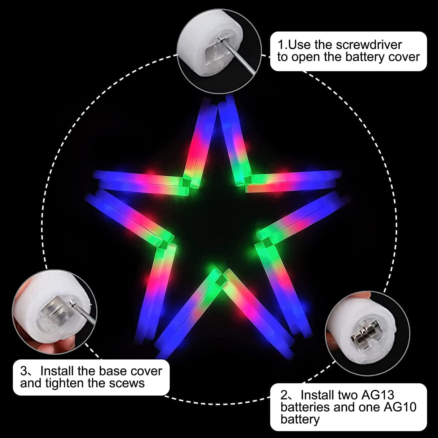 102 pièces LED bâtons de mouss - Flashing Led Foam Sticks Party avis et prix