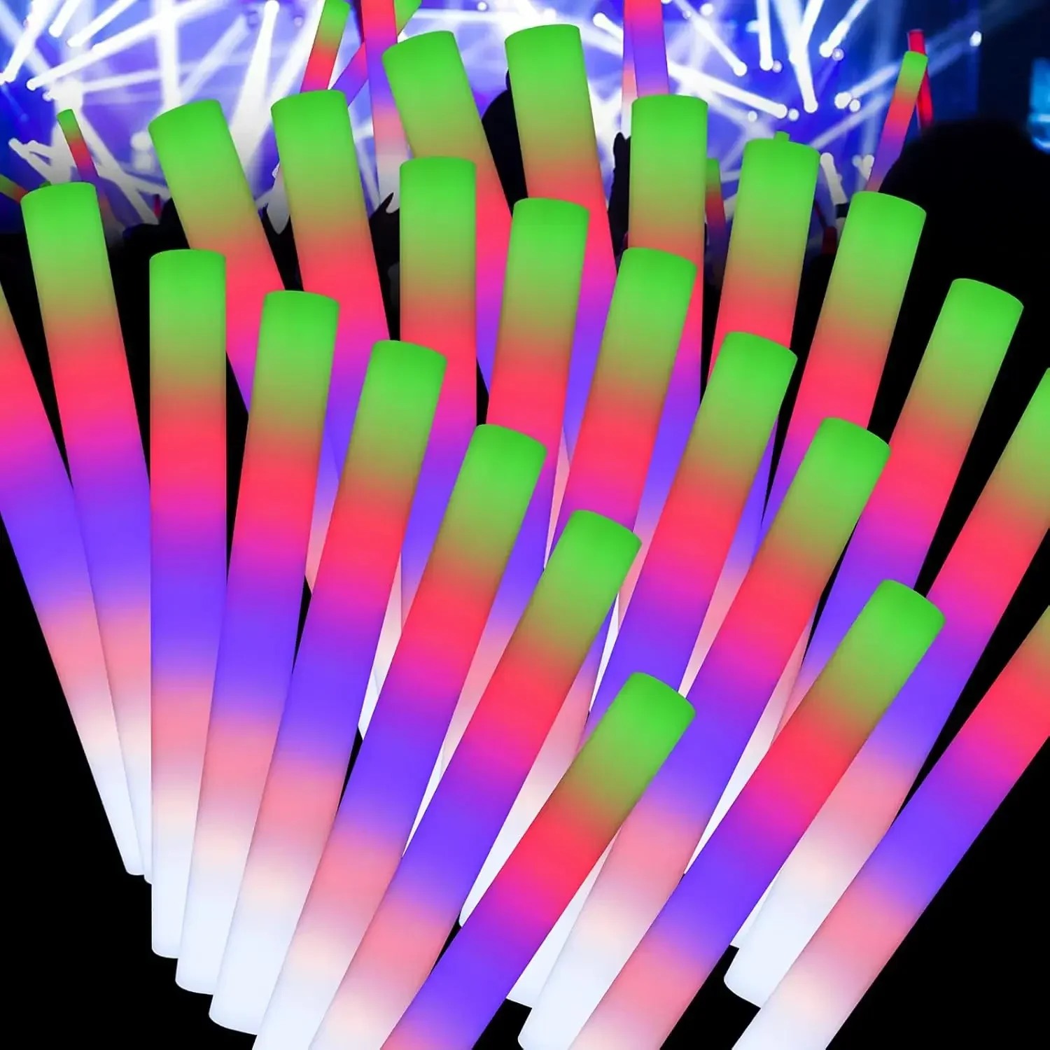 2Z-50PCS Bâtonnets lumineux en - Flashing Led Foam Sticks Party avis et prix