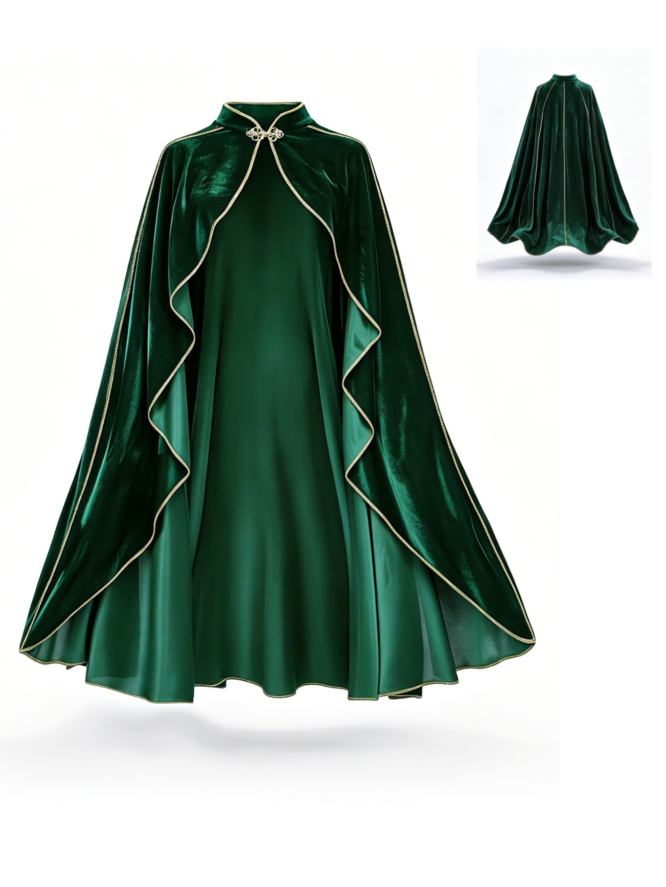 Cape vintage en velours vert p - Medieval Renaissance Dress Women avis et prix