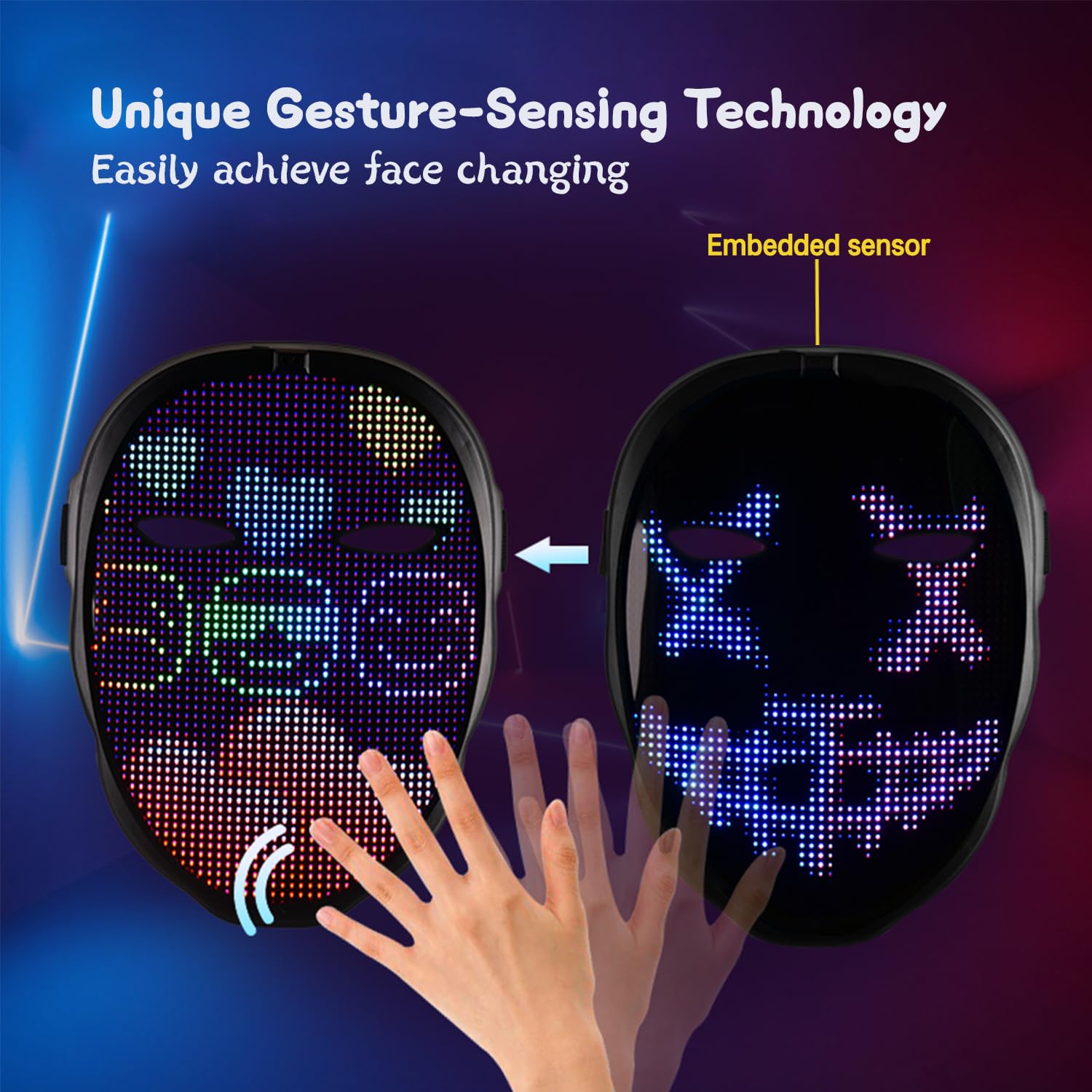 Masque LED rechargeable avec c - Led Purge Mask Halloween avis et prix
