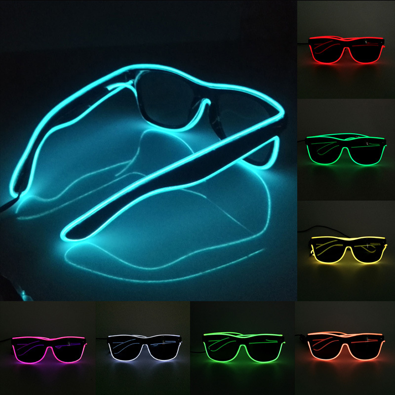 Lunettes LED à fil EL clignota - Glow In The Dark Party Glasses avis et prix
