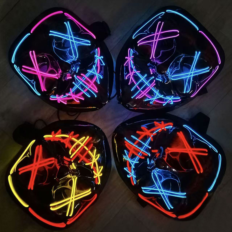 Masques LED Lumineux Sans Fil  - Led Purge Mask Halloween avis et prix