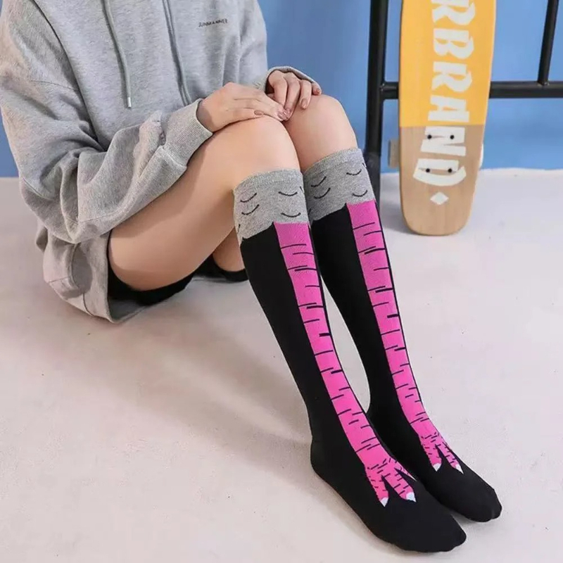 Chaussettes longues pour femme - Funny Chicken Leg Socks avis et prix